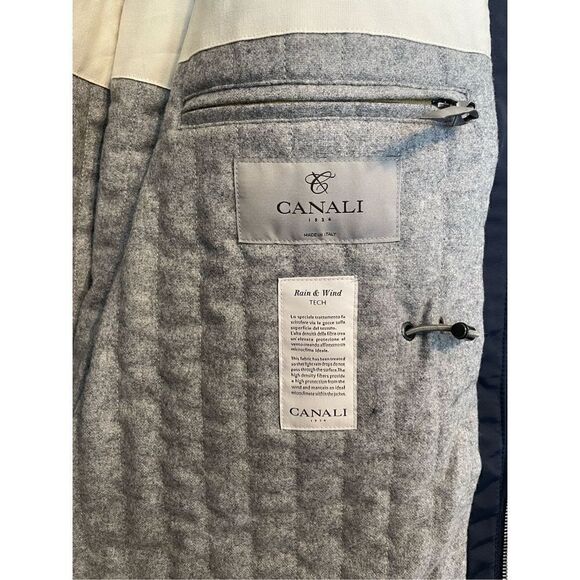 CANALI BLACK WATERPROOF TECHNICAL FABRIC FIELD JACKET - EXCLUSIVE SIZE  EU 50 - Picture 6 of 17